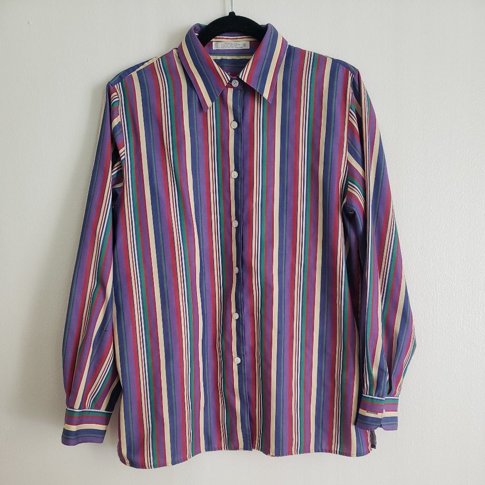 Unisex Retro Colorful Collared Shirt